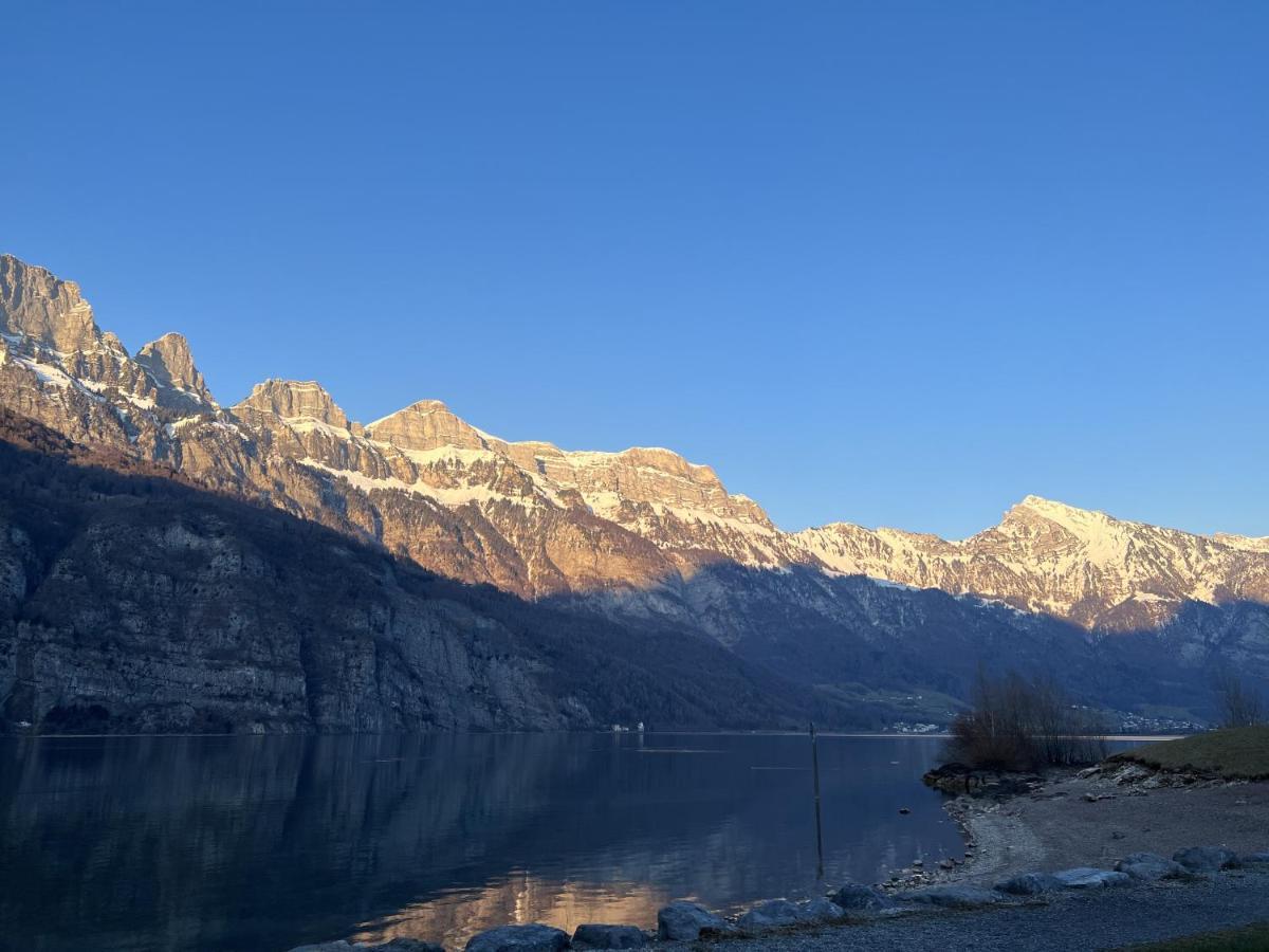 Walensee Apartment, Lakeside Dream Unterterzen Esterno foto