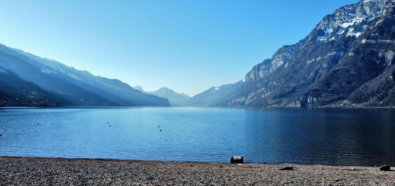 Walensee Apartment, Lakeside Dream Unterterzen Esterno foto
